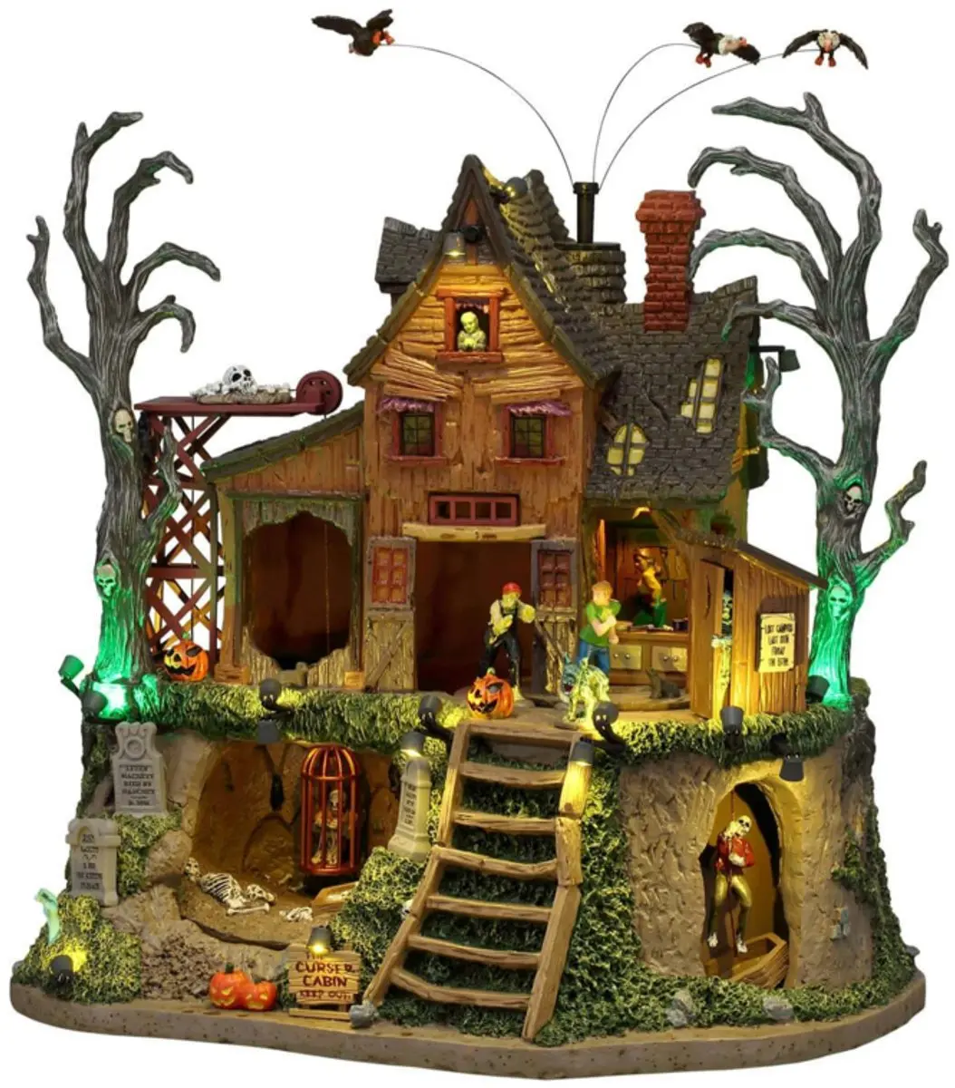 Lemax Spooky Town Cursed Cabin Huisje
