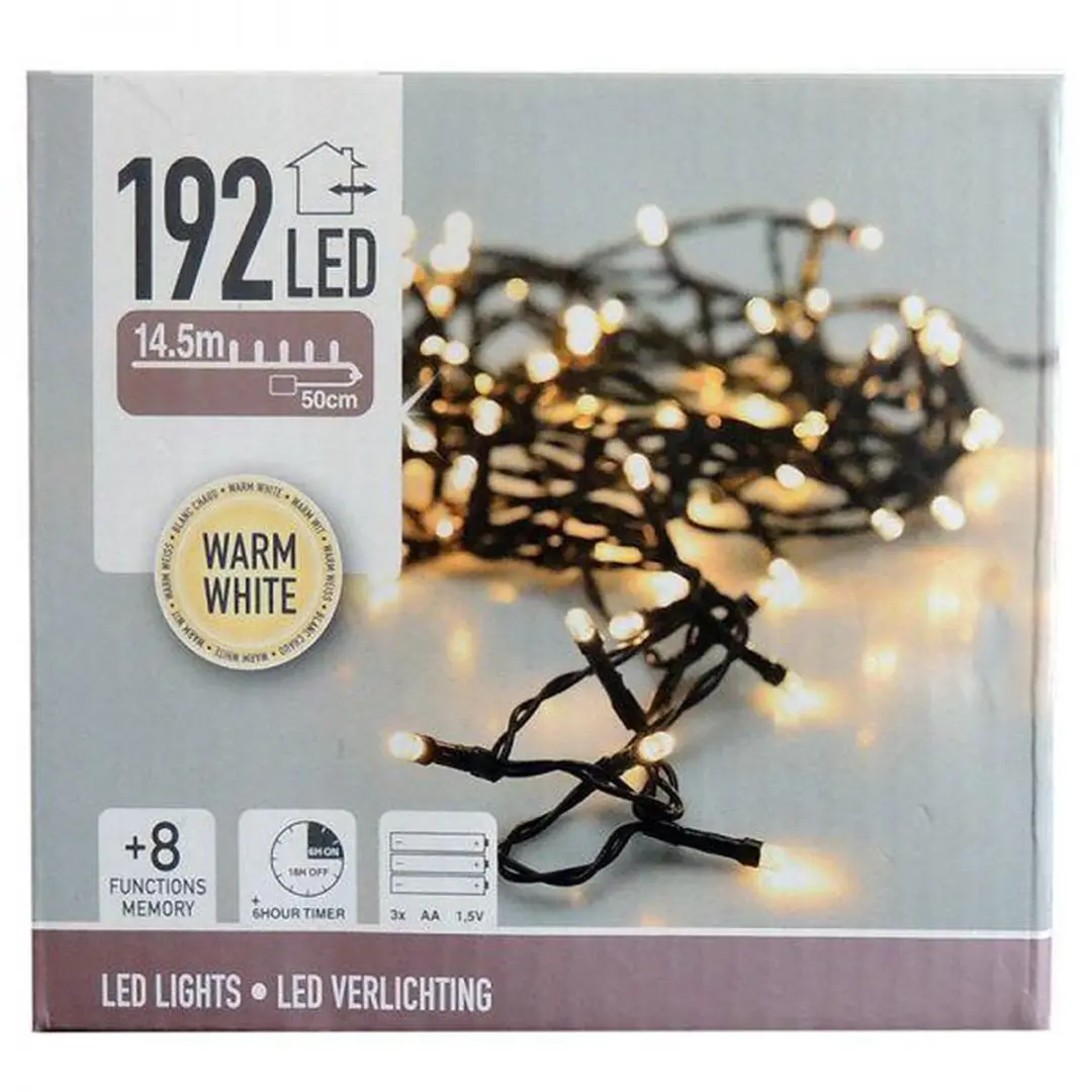 Koopman LED Batterijverlichting 192 LED - Warm Wit - afbeelding 6 van 6