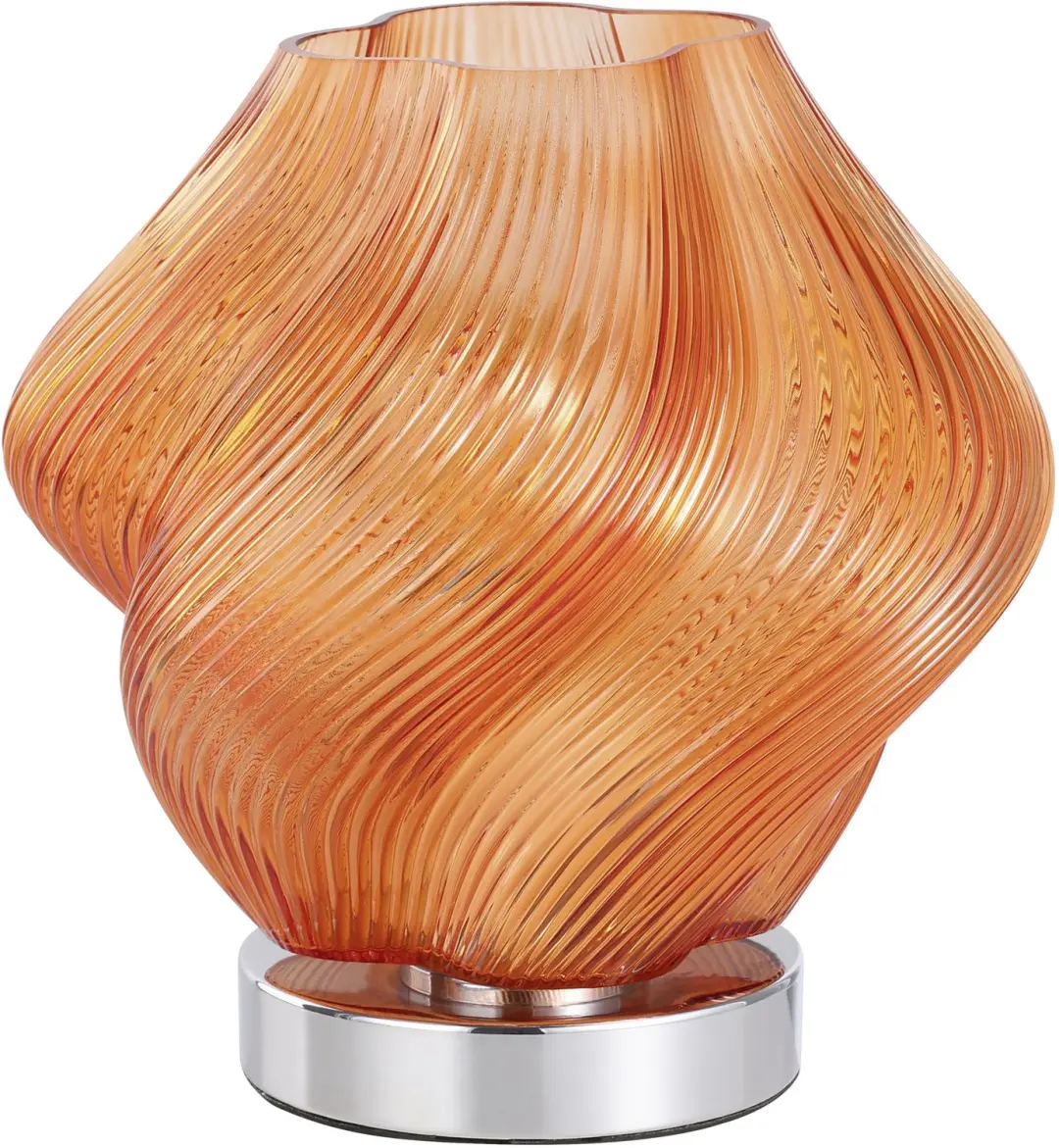 EGLO Vicenne Tafellamp - E27 - 23 cm - Chroom/Oranje - afbeelding 2 van 6