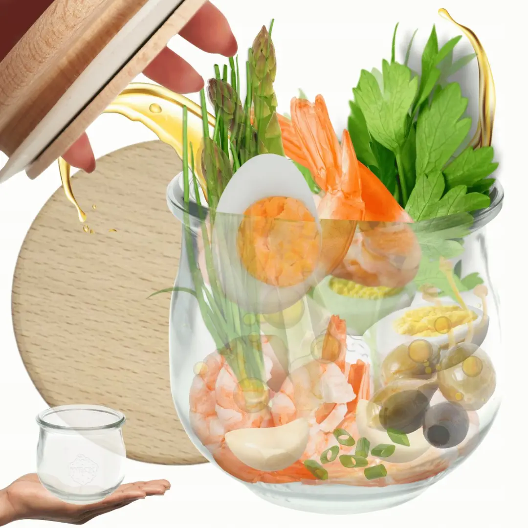 Weck Pot 580ml met Houten Deksel