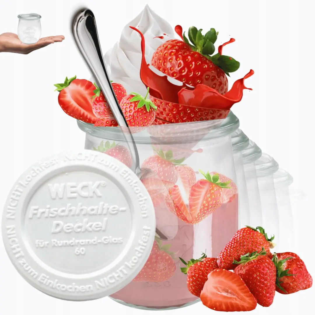 Weck Glazen Potten 220ml met Plastic Deksel