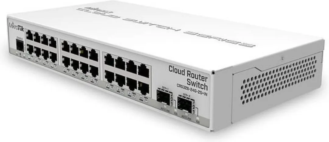 Mikrotik CRS326-24G-2S+IN Managed Switch - 24x PoE Gigabit - 2x SFP - Wit