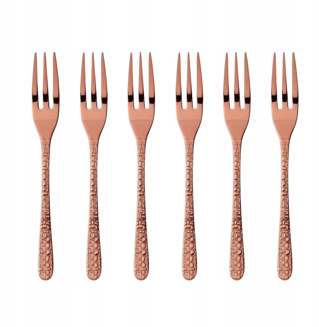 Sambonet Venezia Dessertvorkjes Set 6 stuks PVD Koper