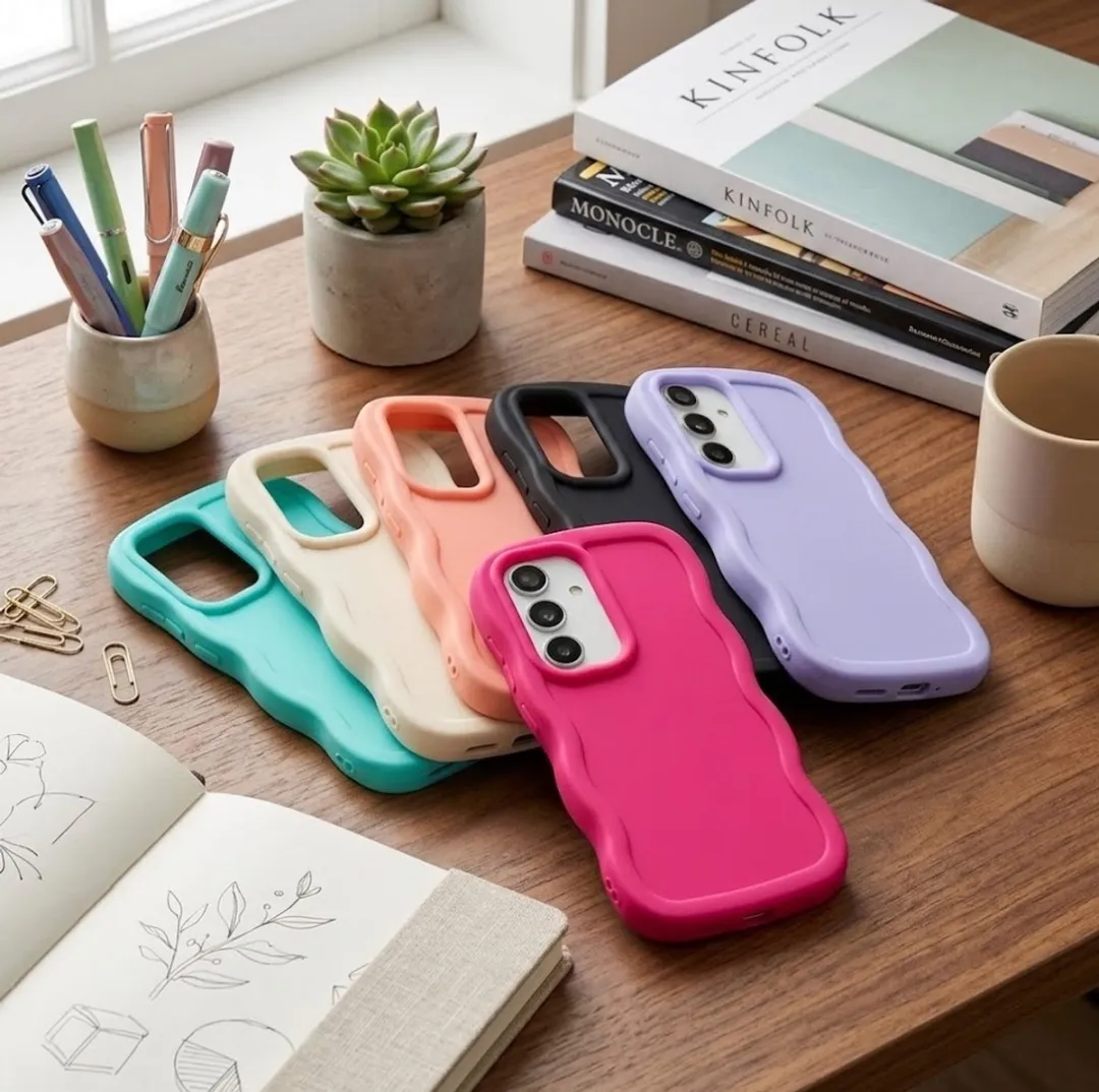 NUVEX Siliconen Hoesje Samsung Galaxy A16 - 6 Stuks Mintgroen/Zwart/Roze
