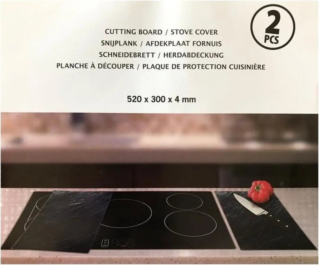 Excellent Houseware Snijplank Fornuisafdekplaat - Set van 2 - afbeelding 2 van 3