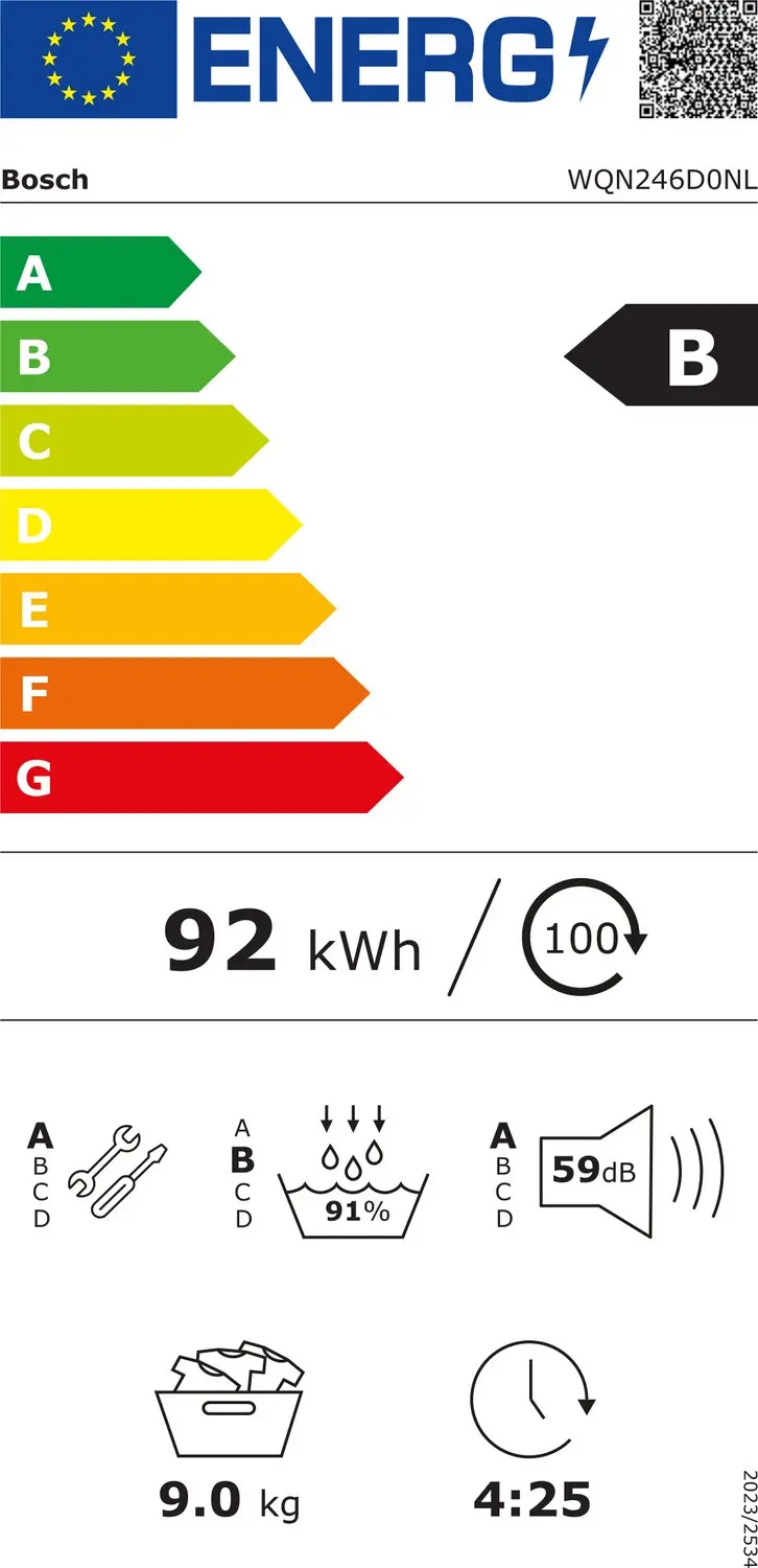 Bosch Serie 6 WQN246D0NL Warmtepompdroger - 9 kg - afbeelding 2 van 6