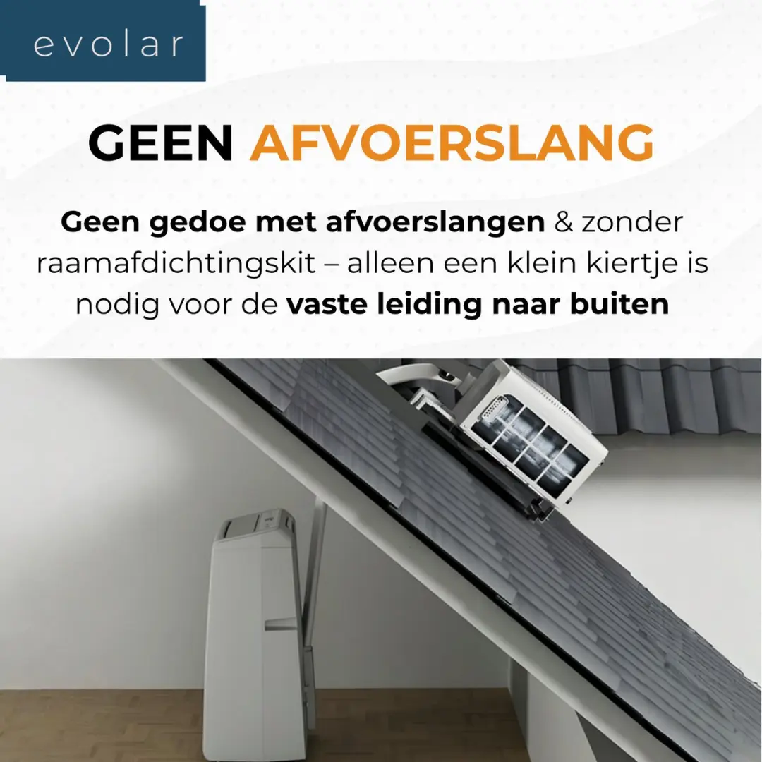 Evolar EVO-SAP12CHW Mobiele Split Airco - 12000 BTU - Wit - afbeelding 4 van 6