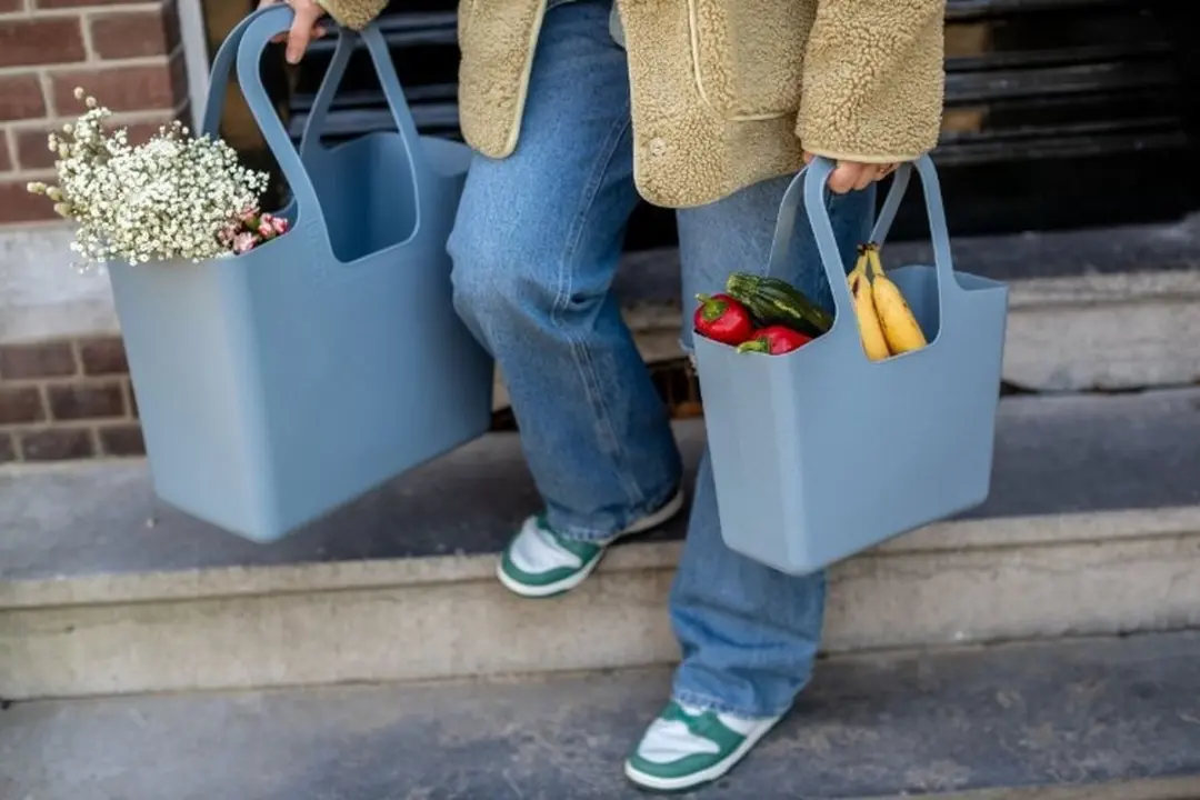 Organizer Tas, Middel, Natuur Bloemen Blauw, Organic Bio-Circular - Koziol | Taschelino - afbeelding 3 van 4