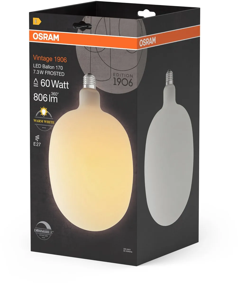 Osram Vintage 1906 Balloon LED Lamp 7,3W 806lm E27 - Helder Glas