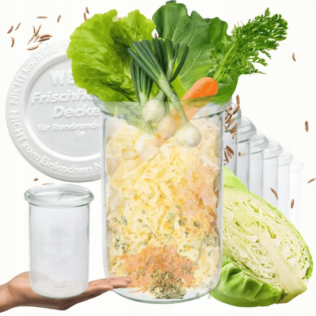 Weck Bewaarpotten 1L met Plastic Deksel