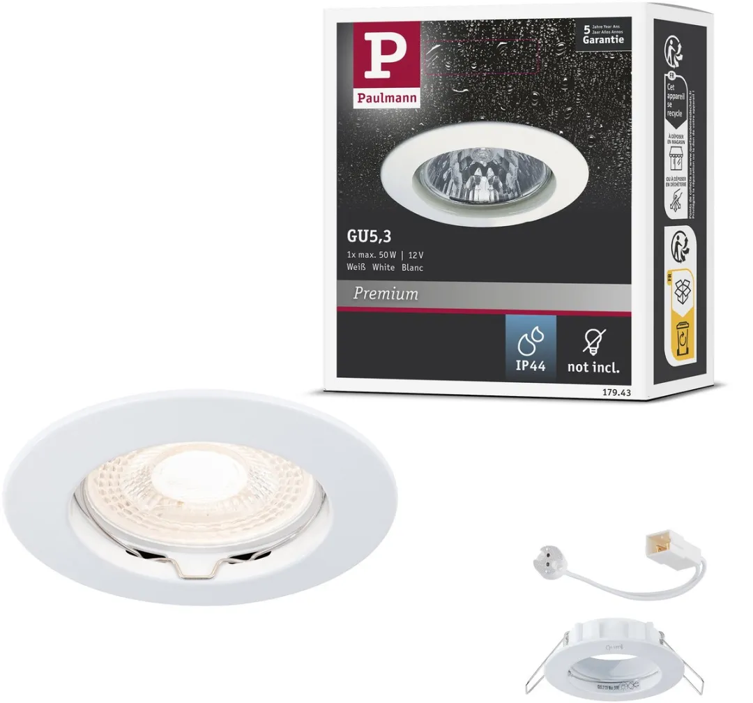 Paulmann Premium Inbouwlamp IP44 79mm GU5.3