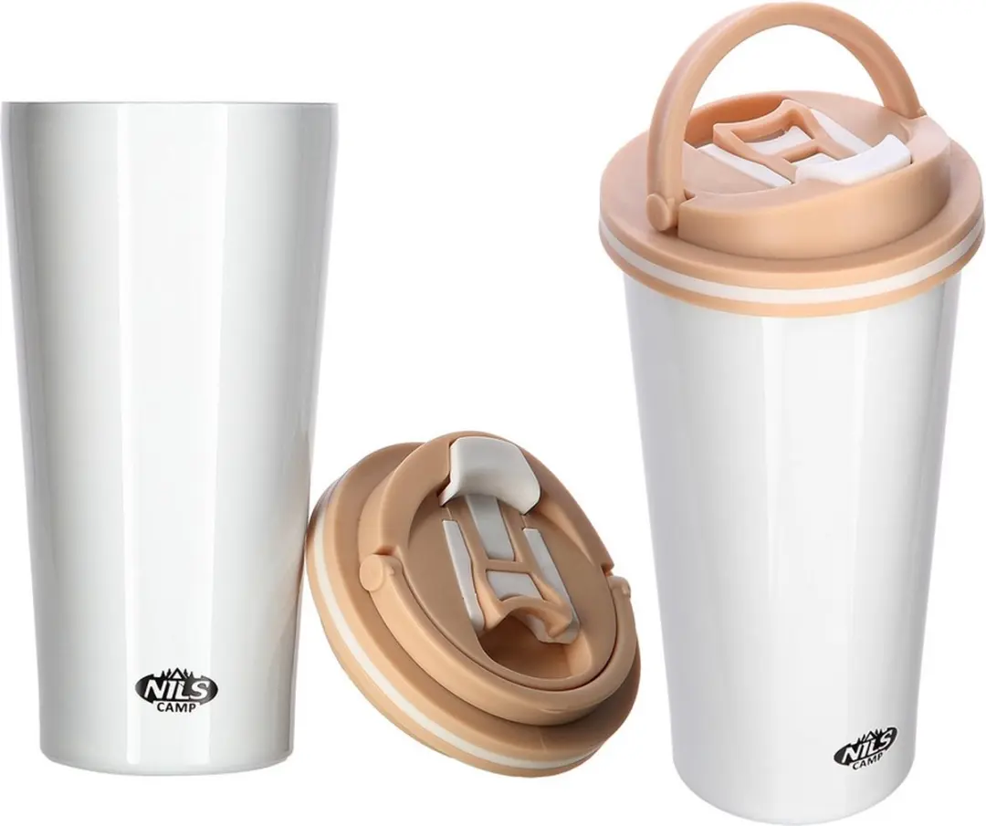 Nils Camp NCB18 Thermosbeker 500ml - Wit - afbeelding 6 van 6
