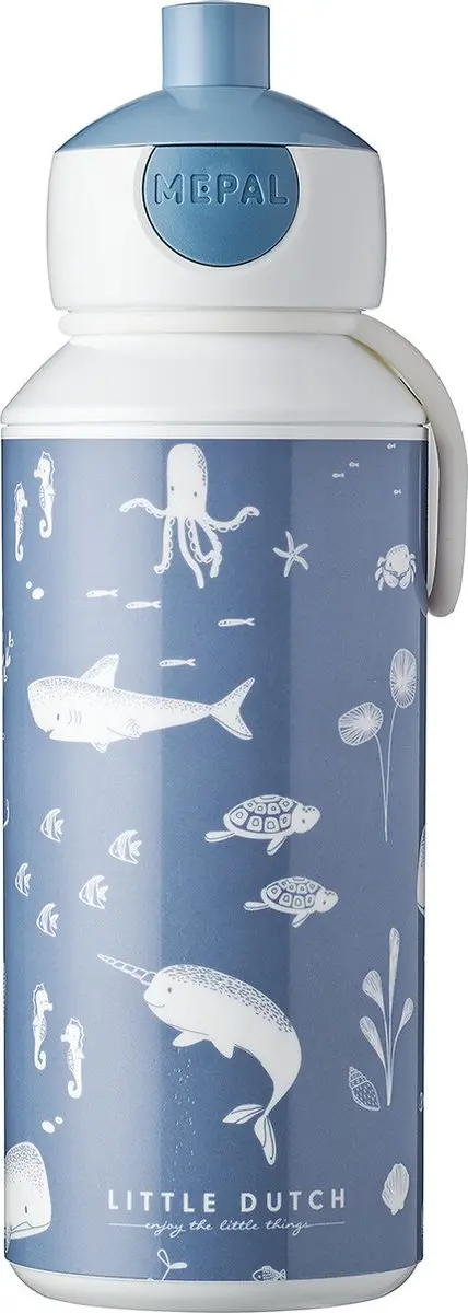 Drinkfles pop-up campus 400ml Ocean