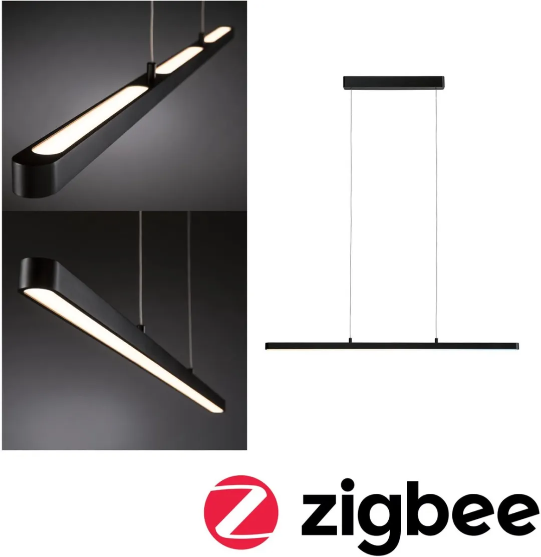 Paulmann LED Hanglamp Lento Zigbee 3.0 Tunable White 2100lm - Zwart mat