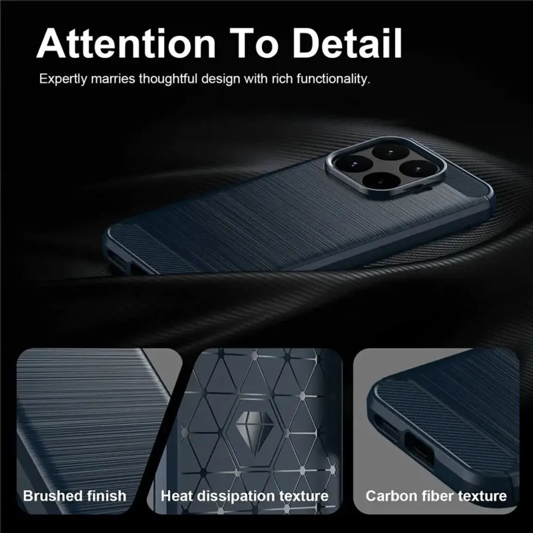 Geborsteld TPU Hoesje Xiaomi 17T - Blauw - afbeelding 5 van 6