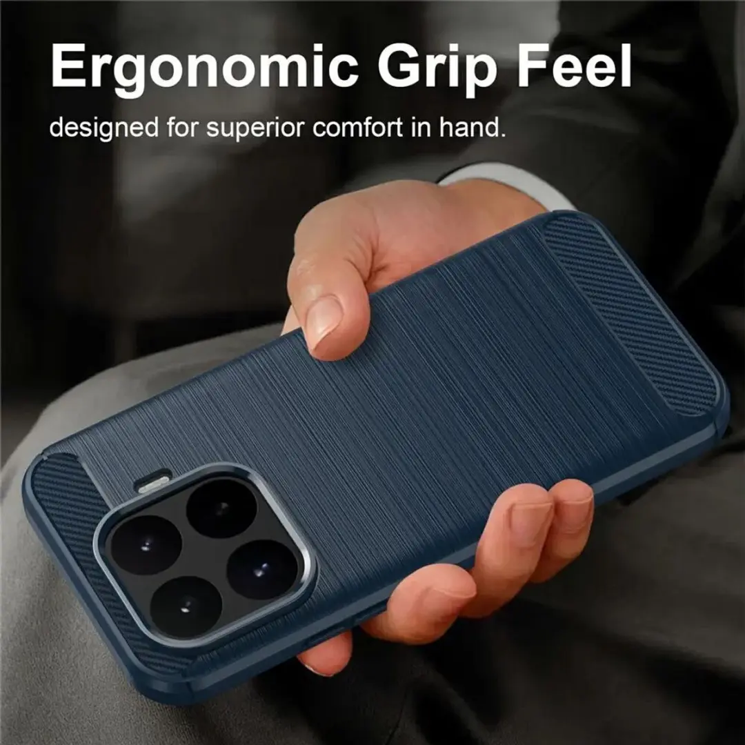 Geborsteld TPU Hoesje Xiaomi 17T - Blauw - afbeelding 6 van 6