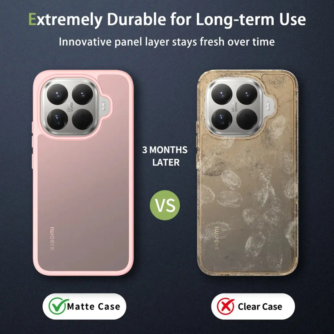 Xiaomi 17T Pro Hoesje Matte Back Cover - Roze - afbeelding 4 van 6