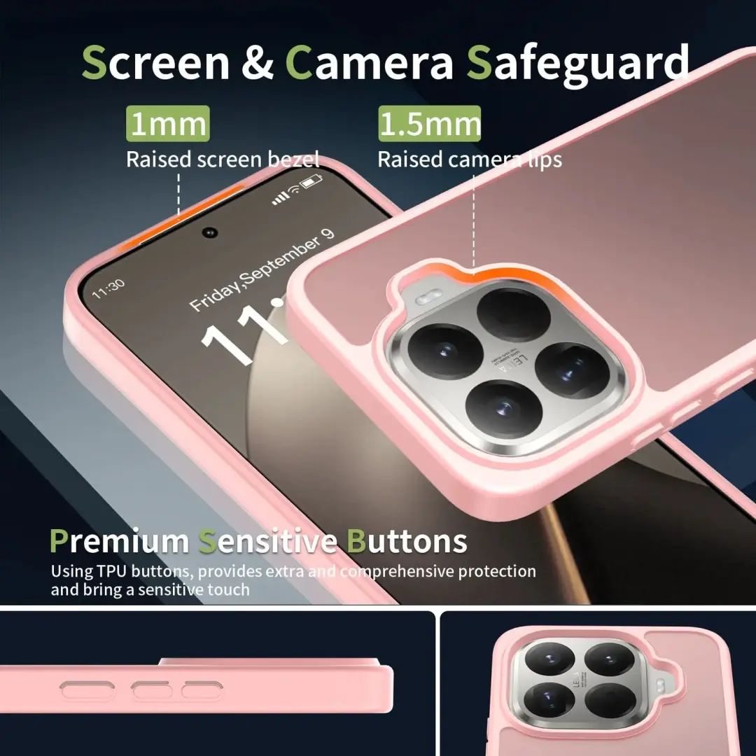 Xiaomi 17T Pro Hoesje Matte Back Cover - Roze - afbeelding 5 van 6