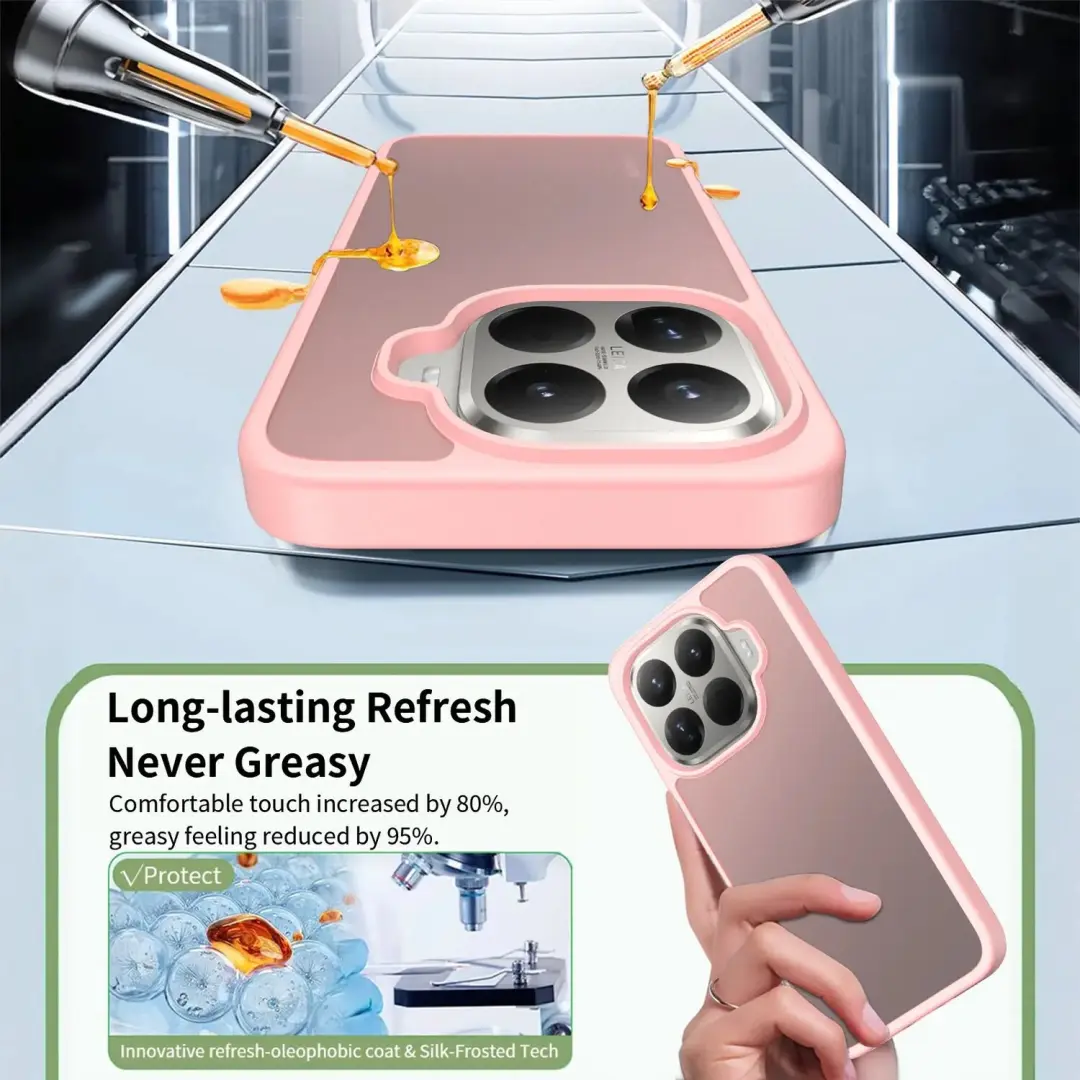 Xiaomi 17T Pro Hoesje Matte Back Cover - Roze - afbeelding 3 van 6