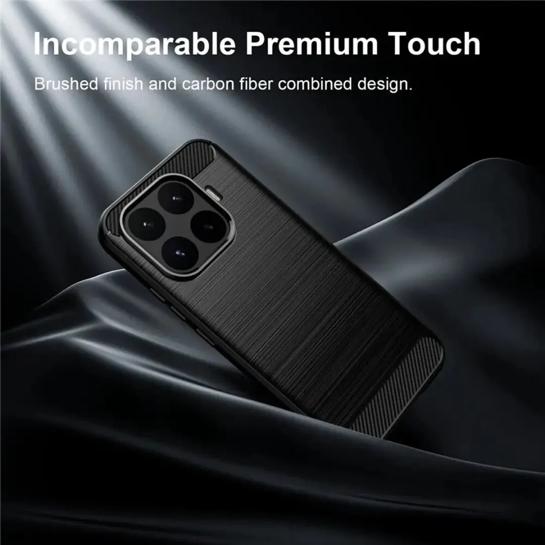 Geborsteld TPU Hoesje Xiaomi 17T - Zwart - afbeelding 6 van 6