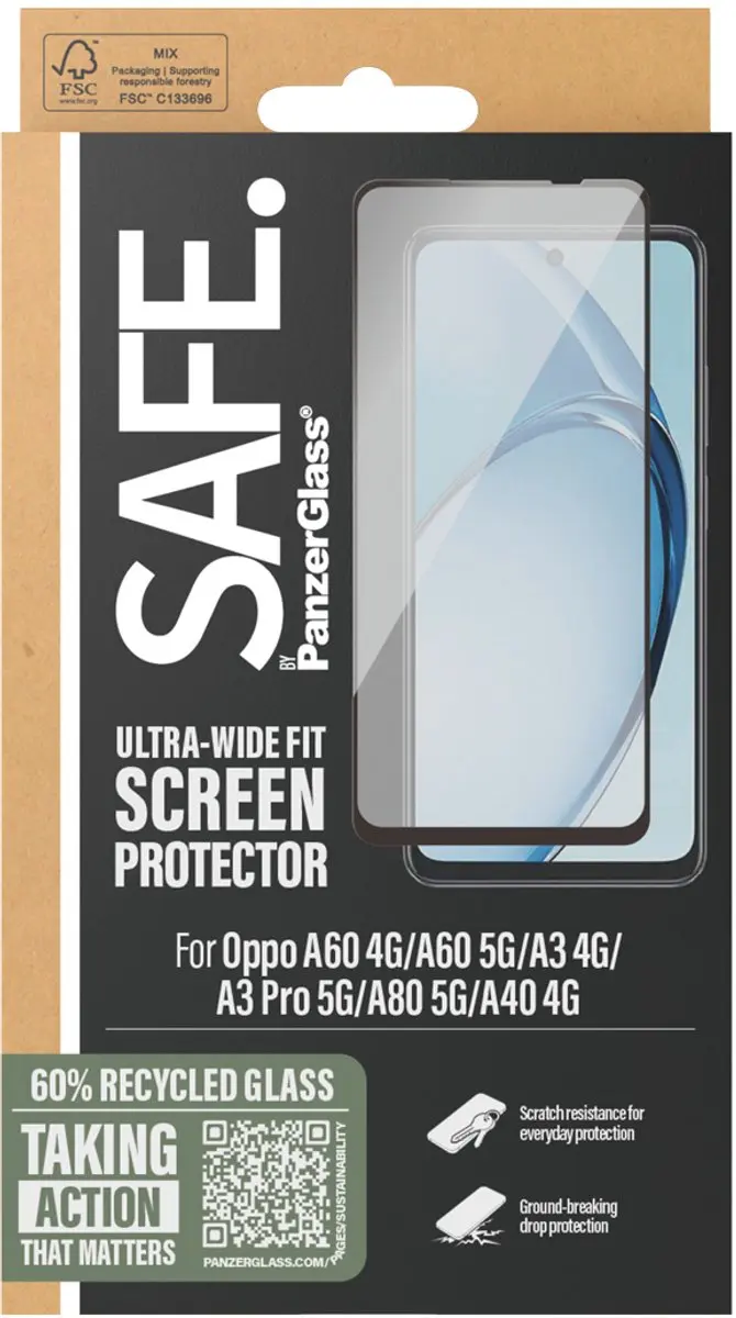 PanzerGlass SAFE95999 Screenprotector Oppo A60 4G - afbeelding 5 van 6