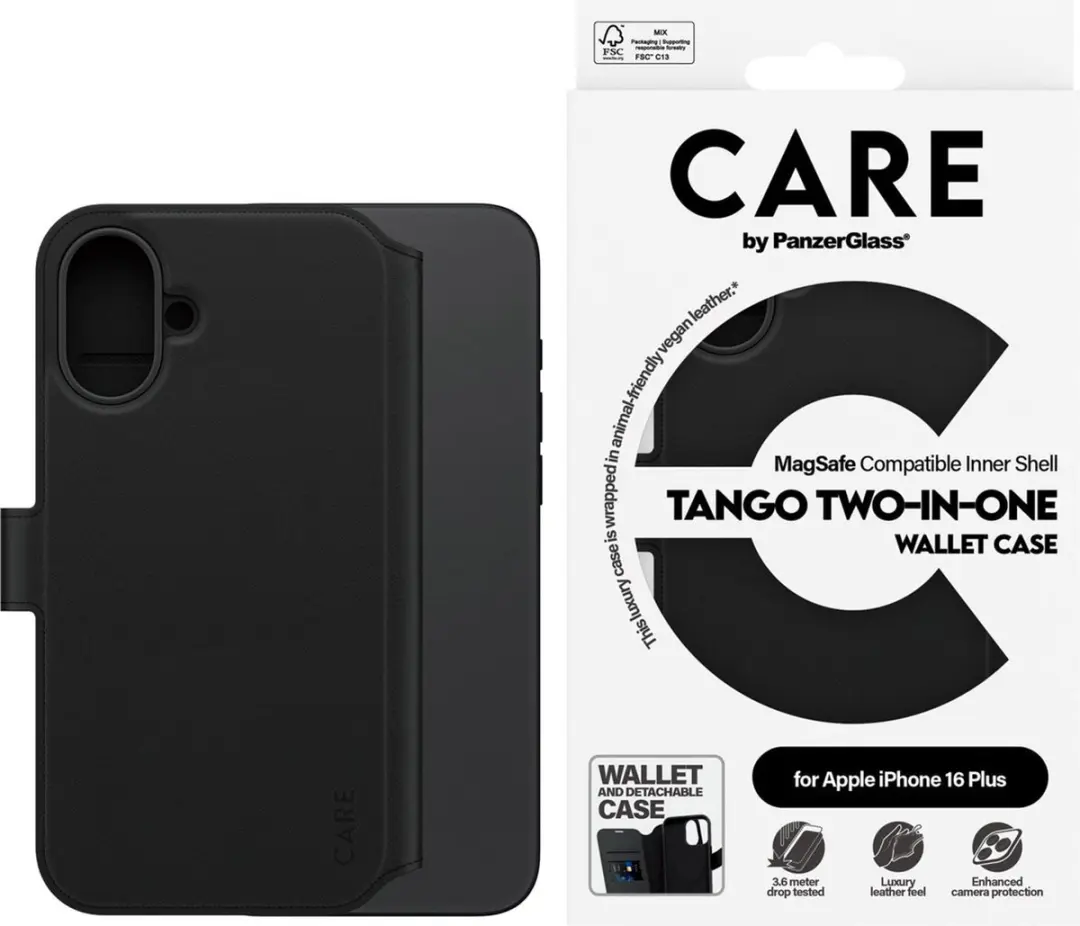 PanzerGlass CARE Tango Wallet Hoesje iPhone 16 Plus - afbeelding 3 van 6