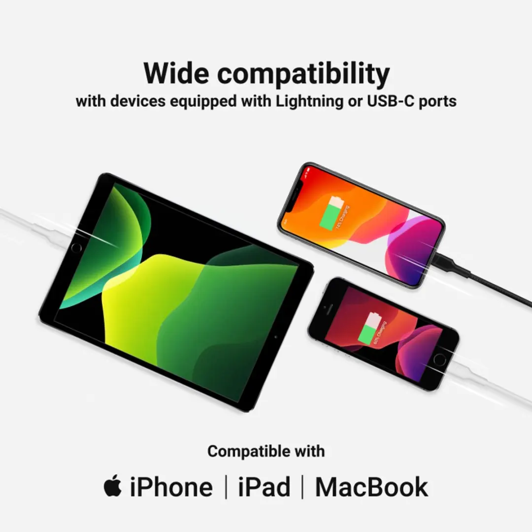 Green Cell KABGC07W USB-C naar Lightning Kabel 1m - Wit - afbeelding 4 van 6