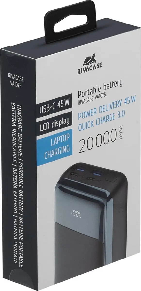 RivaCase VA1075 Powerbank 20000mAh - 45W QC/PD - afbeelding 5 van 6