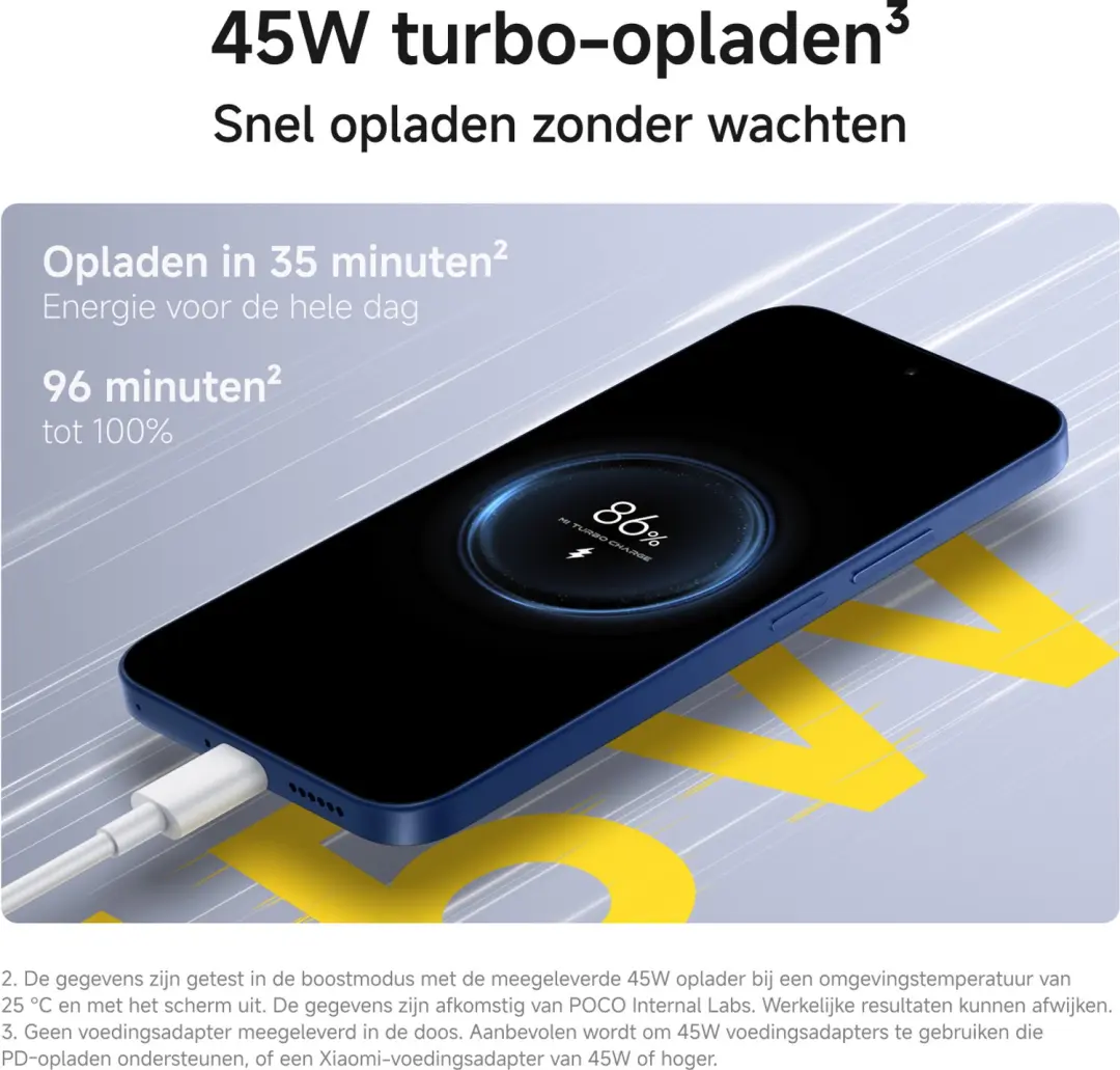 Xiaomi POCO C95 Pro 256GB - 7500mAh - Black - afbeelding 4 van 6