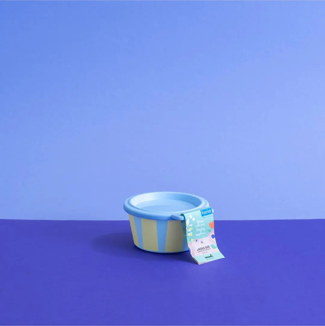 Koziol Nora Rond Kom 0,25l - Blauw/Geel - afbeelding 3 van 3