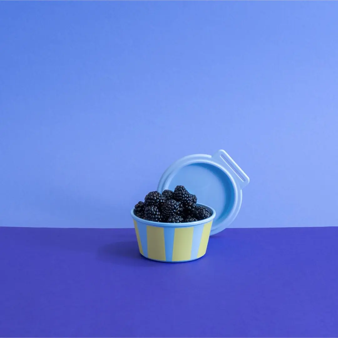 Koziol Nora Rond Kom 0,25l - Blauw/Geel - afbeelding 2 van 3