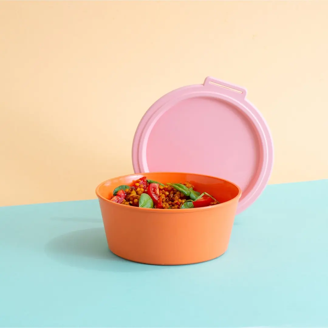 Koziol Nora Rond Kom 1,3 l - Oranje/Roze - afbeelding 2 van 3
