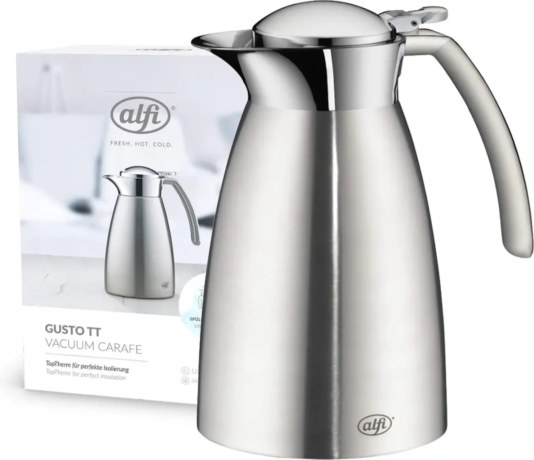 Thermoskan, gematteerd roestvrij staal, 0,6 l, zilver, 0.6 l