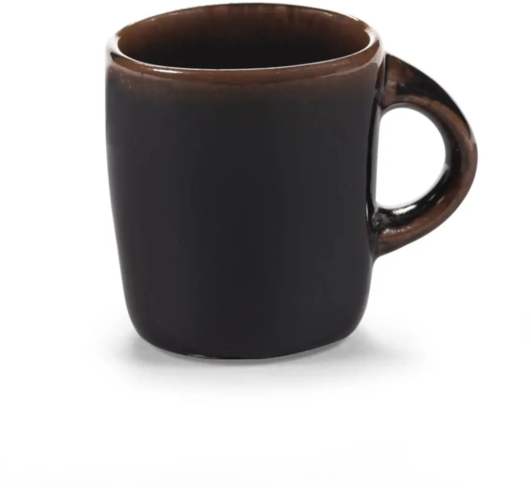Serax Uncharted Out of Lines koffiekop 22cl zwart bruin