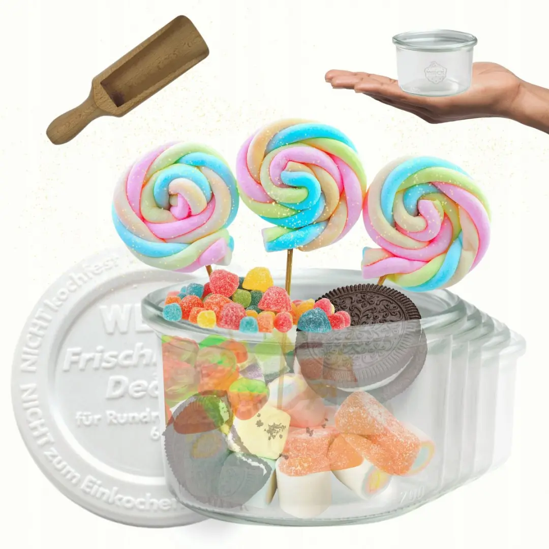 Weck Glazen Potten 200ml met Plastic Deksel en Maatbeker