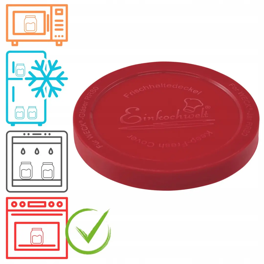 WECK Siliconen Deksel voor Potten 80mm