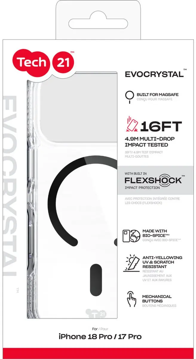 Tech21 EvoCrystal T21-11640 Hoesje iPhone 18 Pro/17 Pro - afbeelding 3 van 6