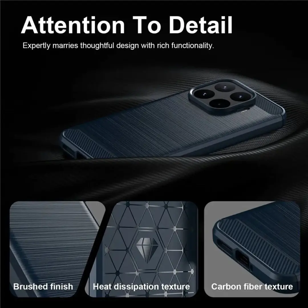 Geborsteld TPU Hoesje Xiaomi 17T Pro - Blauw - afbeelding 6 van 6