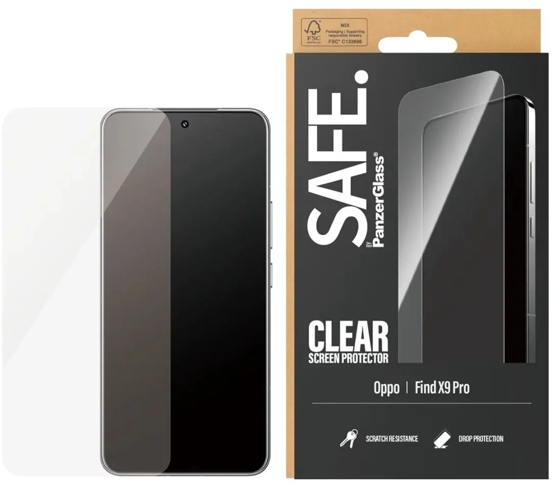 SAFE by PanzerGlass Ultra-Wide Fit Screenprotector Oppo Find X9 Pro