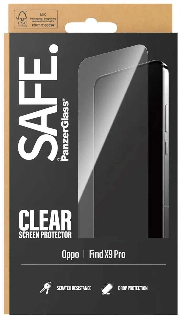 SAFE by PanzerGlass Ultra-Wide Fit Screenprotector Oppo Find X9 Pro - afbeelding 4 van 4
