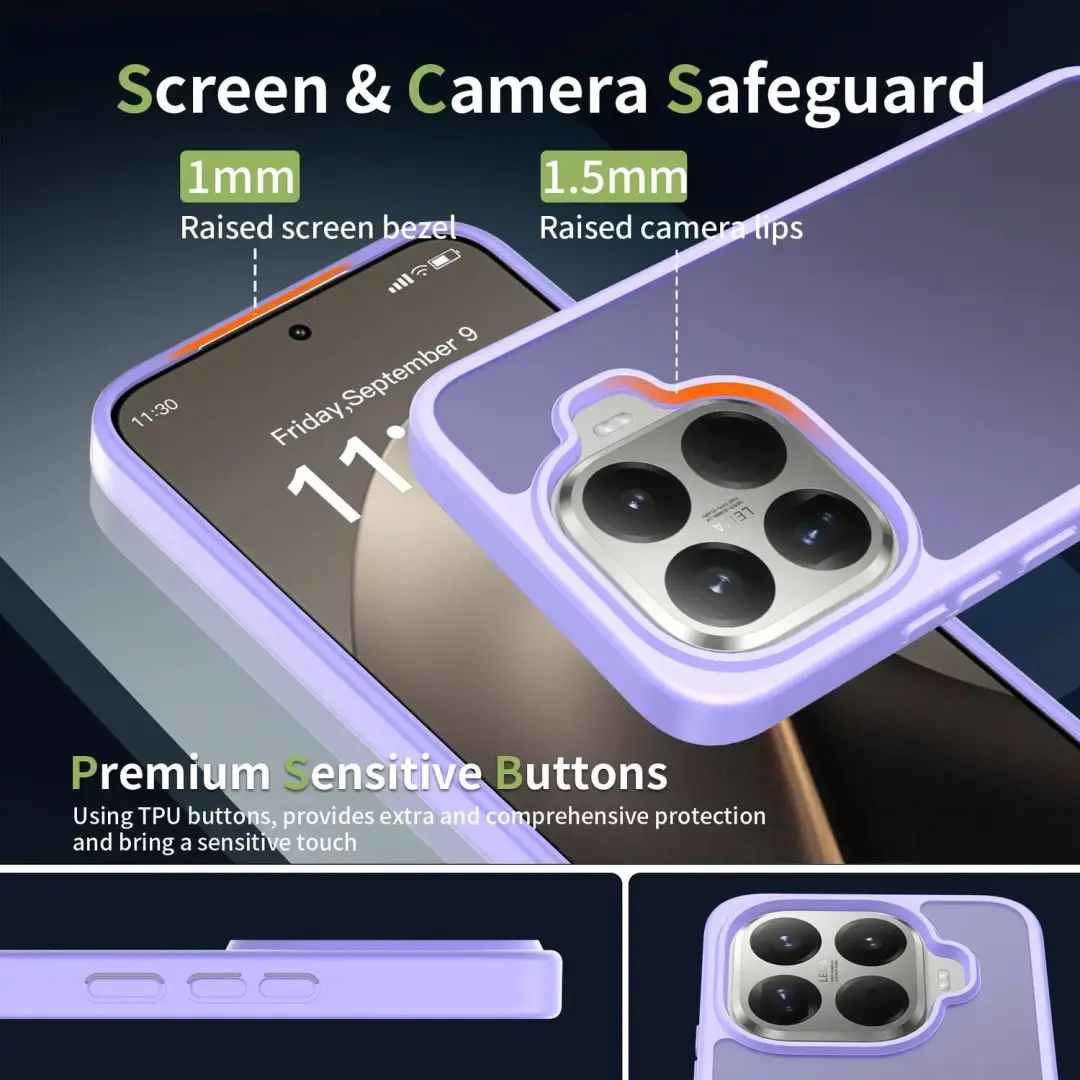 Xiaomi 17T Pro Hoesje Matte Back Cover - Paars - afbeelding 2 van 6