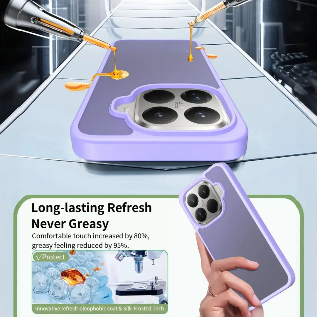 Xiaomi 17T Pro Hoesje Matte Back Cover - Paars - afbeelding 4 van 6