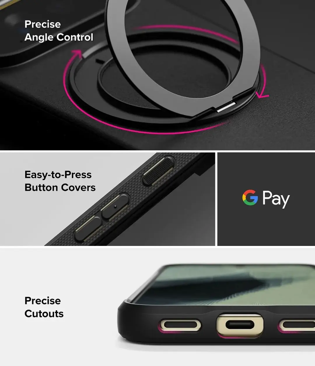 Ringke Onyx Ring Hoesje Google Pixel 11 Pro XL - Zwart - afbeelding 5 van 6