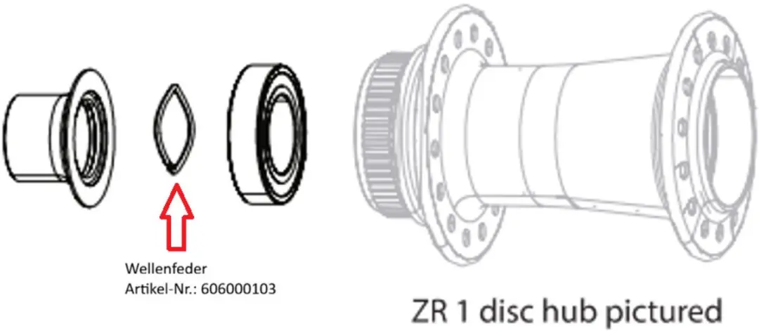 Zipp naafdeel NSW wavespring v zwart