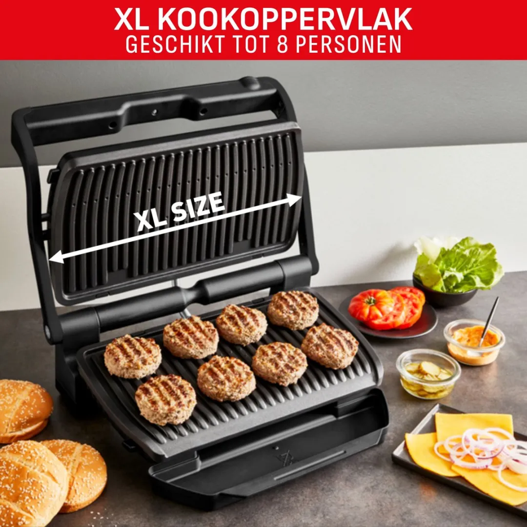 Tefal OptiGrill+ XL GC7278 Contactgrill - 2000W - Zwart
