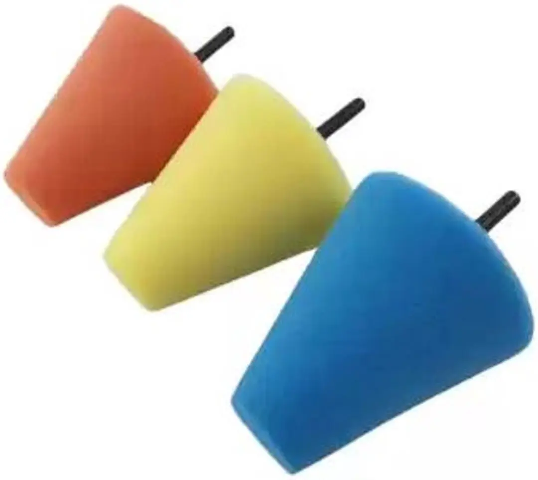 Polijstcone Set 3-delig, polijstpads ideaal voor auto velgen, bumpers, sponninge