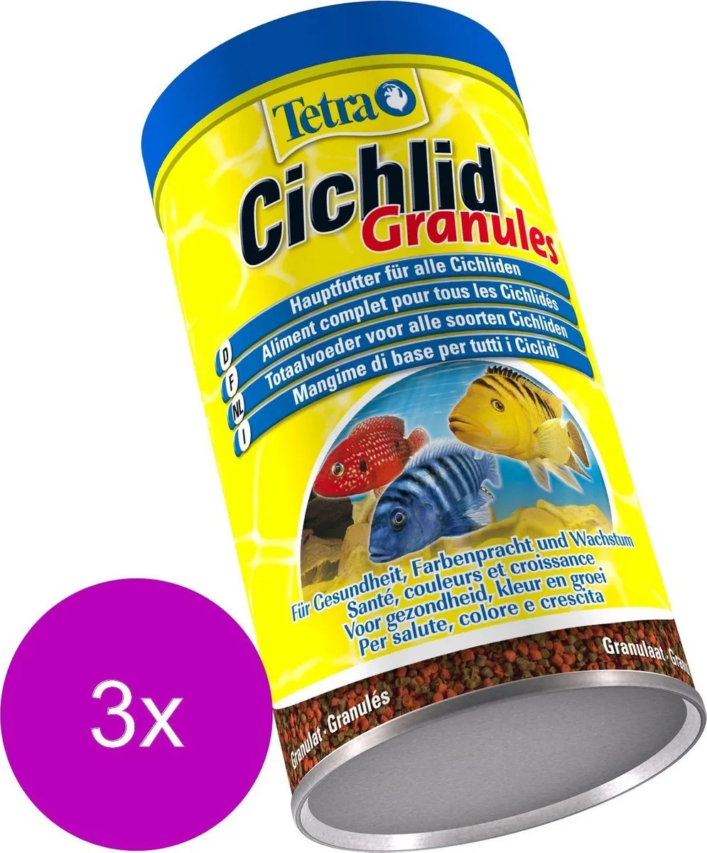 Tetra Cichlid Granules Vissenvoer - 3x500ml