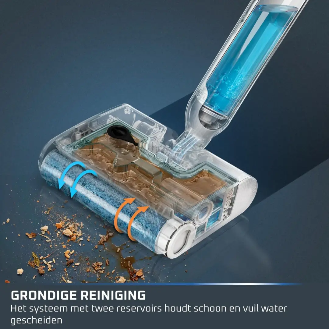 Rowenta X-Wash GZ1032 Vloerreiniger - Sneeuwwit - afbeelding 3 van 6