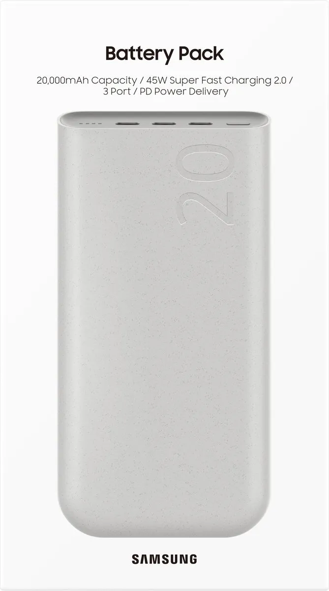 Samsung Powerbank EB-P4520XU 20000mAh - 3x USB-C 45W - Beige