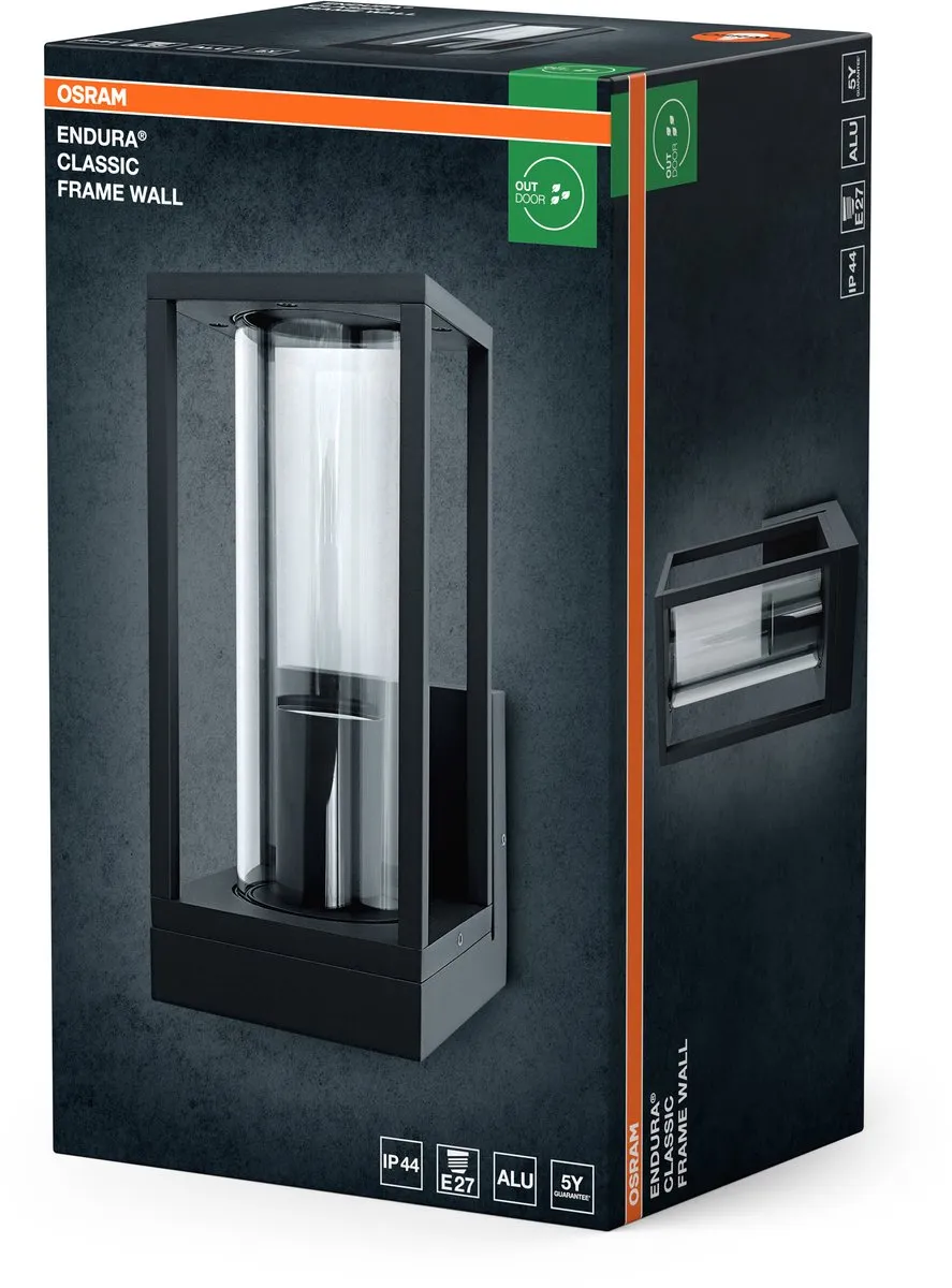 Osram Endura Classic Frame Wall E27 Buitenlamp - Donkergrijs - afbeelding 6 van 6